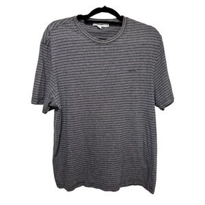Calvin Klein Men's Striped Gray & Black Cotton T-Shirt Size XL